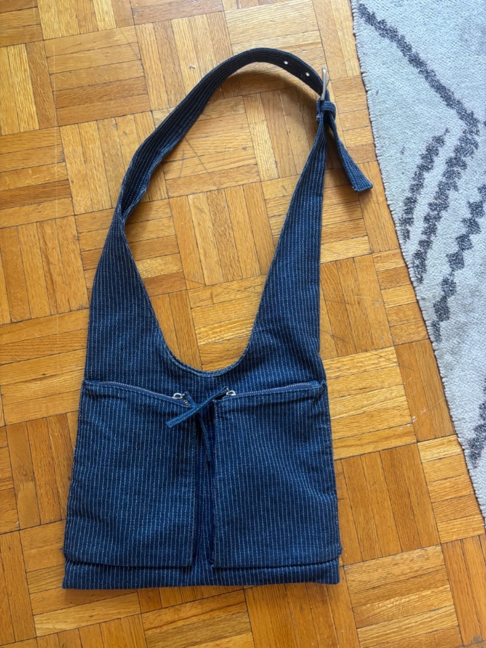 MANGO Stripped Denim Crossbody accepting offers